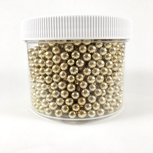 Dragee Gold 6mm - 250 Gram Jar by Confectioners Choice