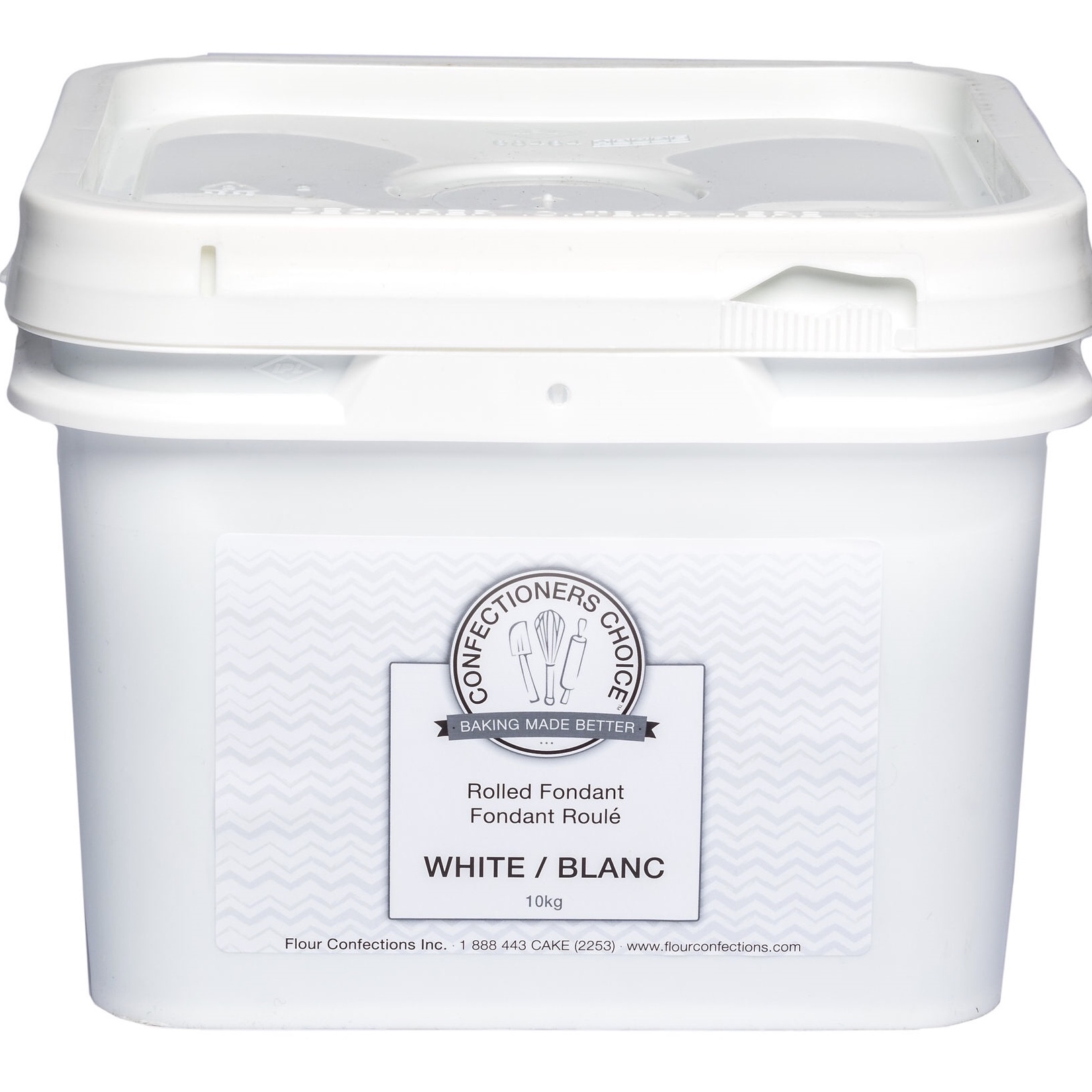 Confectioners Choice White Rolled Fondant 22lbs (10 KG)