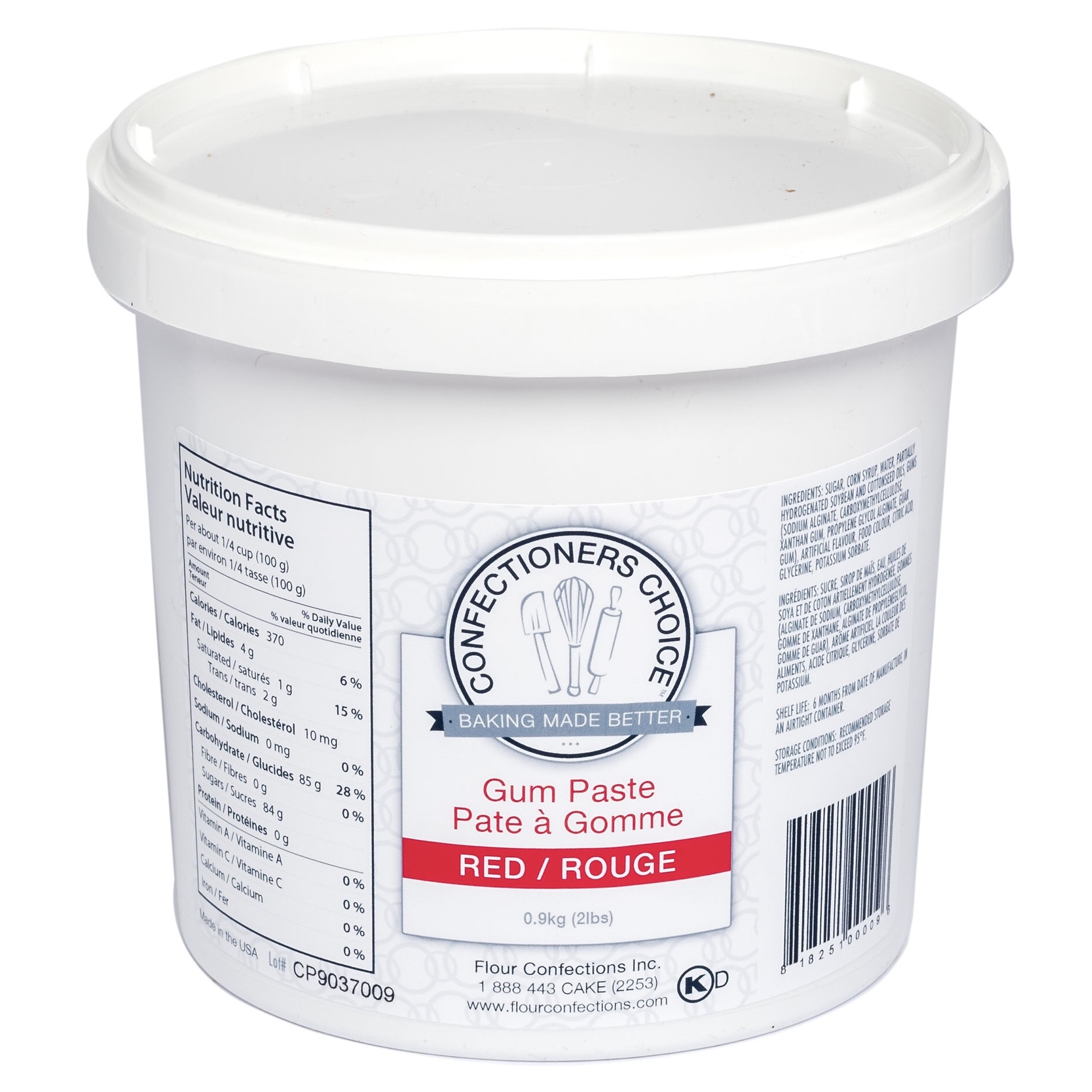 CONFECTIONERS CHOICE RED GUMPASTE 2 LBS